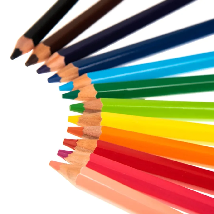 Clearance Chunky Hexagonal Coloured Pencils Assorted Drawing|Tts Brand