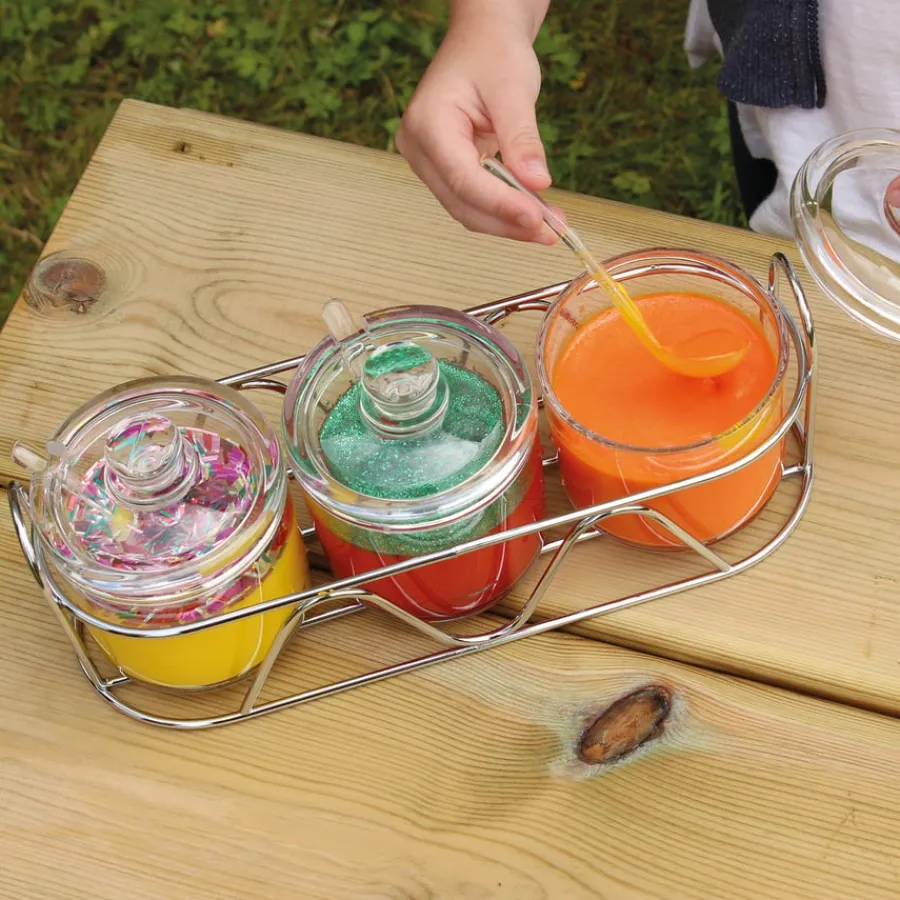 Hot Clear Acrylic Jar Set 3pcs Outdoor Sand & Water|Kitchens & Accessories