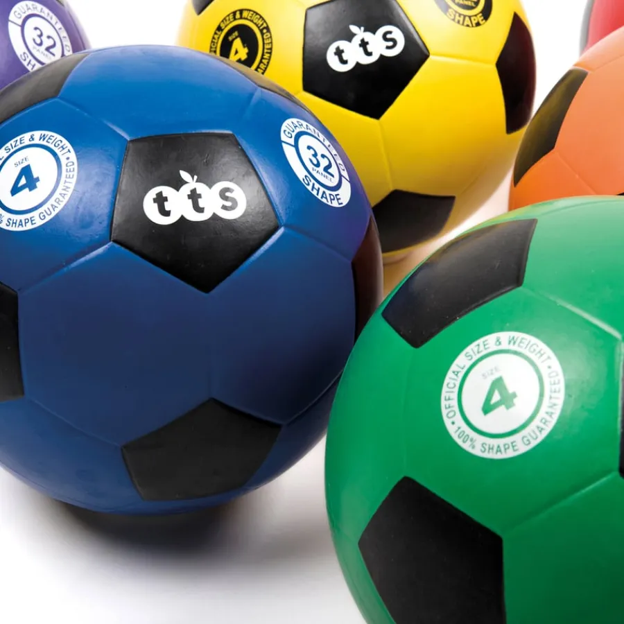 Sale 6 Colour Rubber Football Size 4 6pk Football|Football