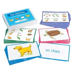 Discount French Animal Names Vocabulary Builder Activity Cards 46pk French|Topics & Cultures