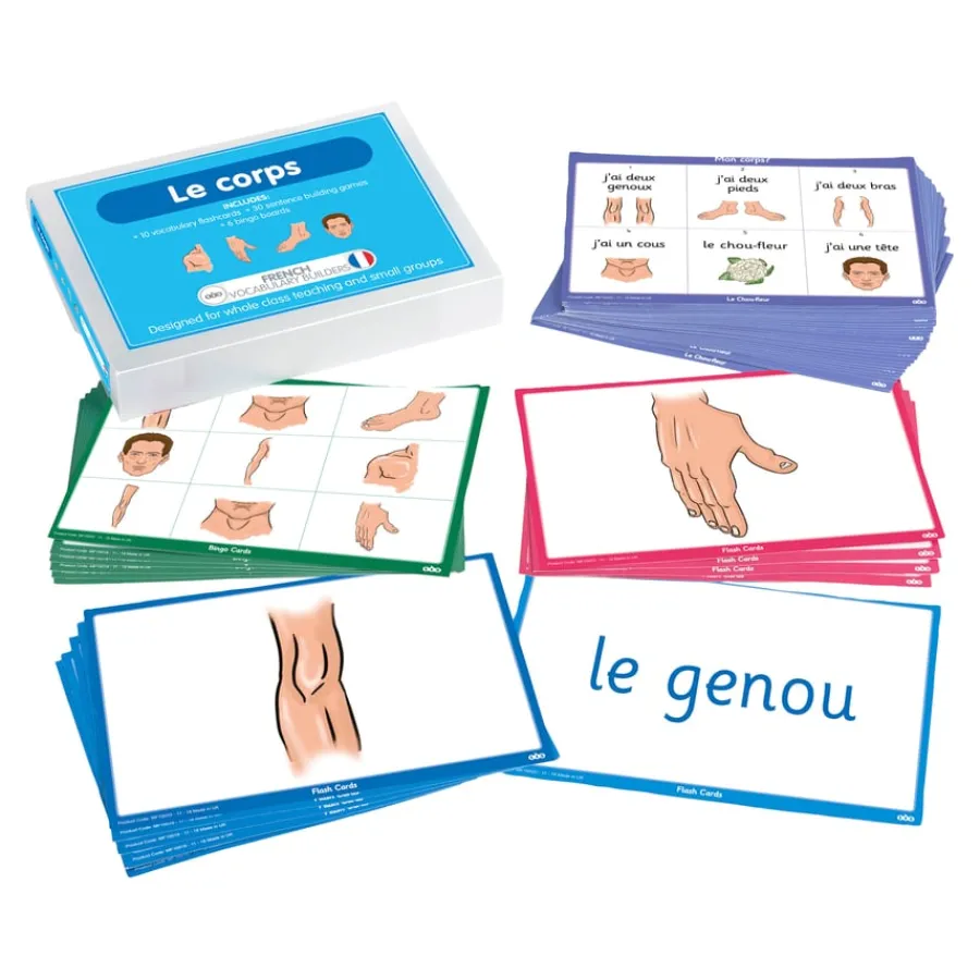 Outlet French Body Parts Vocabulary Builder Activity Cards 46pk French|Topics & Cultures