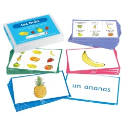 Clearance French Fruit Vocabulary Builder Activity Cards 46pk French|Topics & Cultures