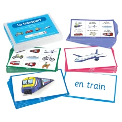 French Transport Vocabulary Builder Activity Cards 46pk French|Topics & Cultures