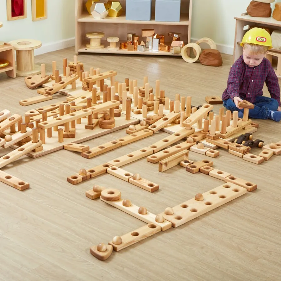 Online Giant Wooden Stack & Build Construction Blocks Construction|Construction Sets