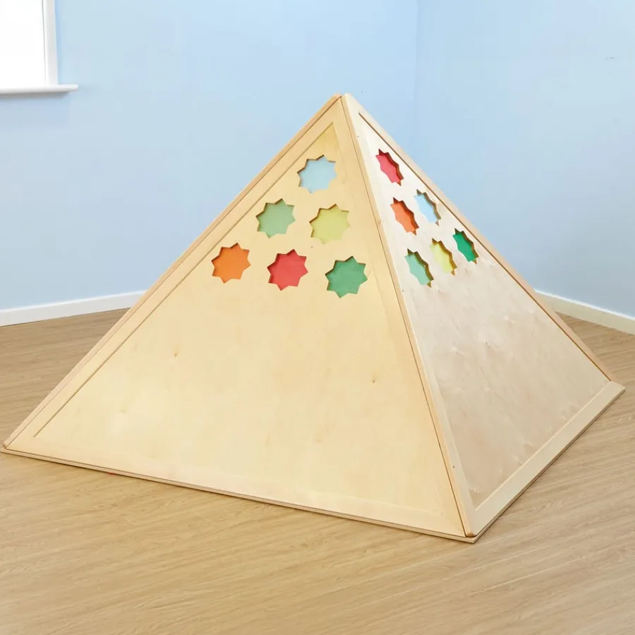 Discount Learning Location Wooden Pyramid Den Dens|Dens & Play Equipment