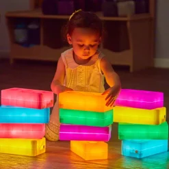 Sale Light Up Glow Construction Bricks 12pk Light Up Learning|Shop The Full Range