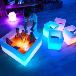 Outlet Light Up Messy Pit Collection & Glow Cubes Outdoor Sand & Water|Trays & Tables