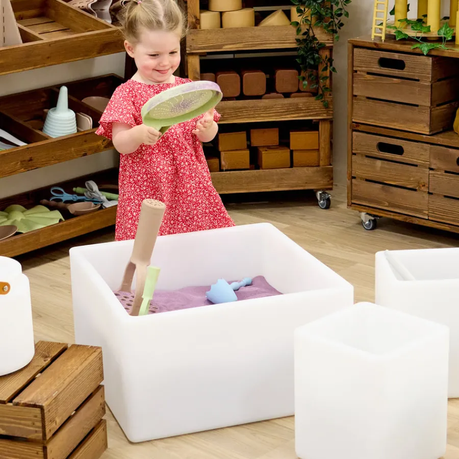 Outlet Light Up Messy Pit Collection & Glow Cubes Outdoor Sand & Water|Trays & Tables
