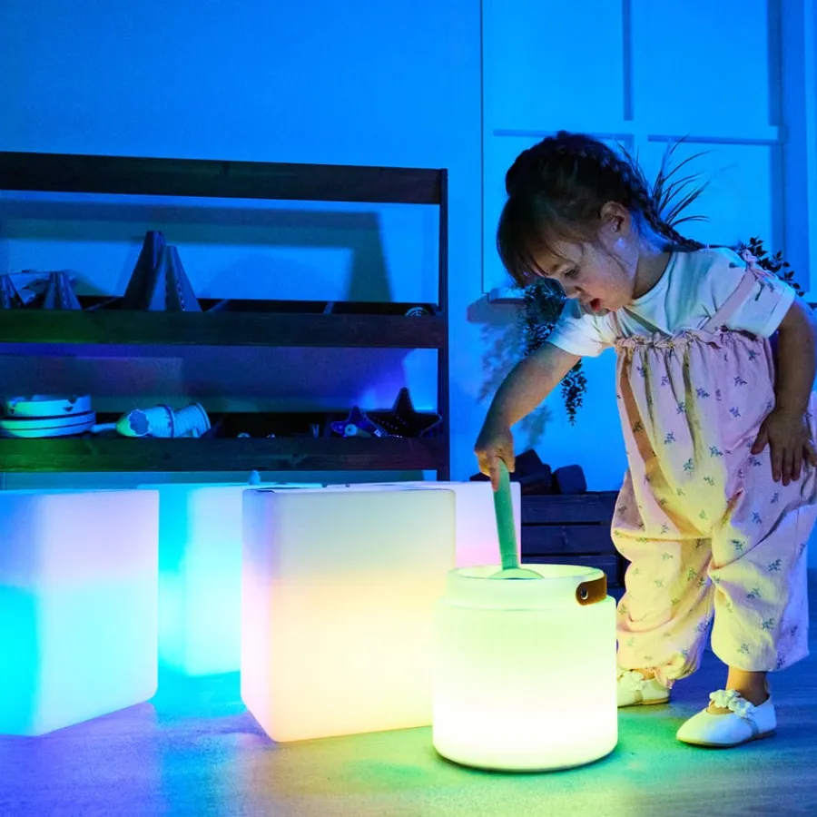 Outlet Light Up Messy Pit Collection & Glow Cubes Outdoor Sand & Water|Trays & Tables