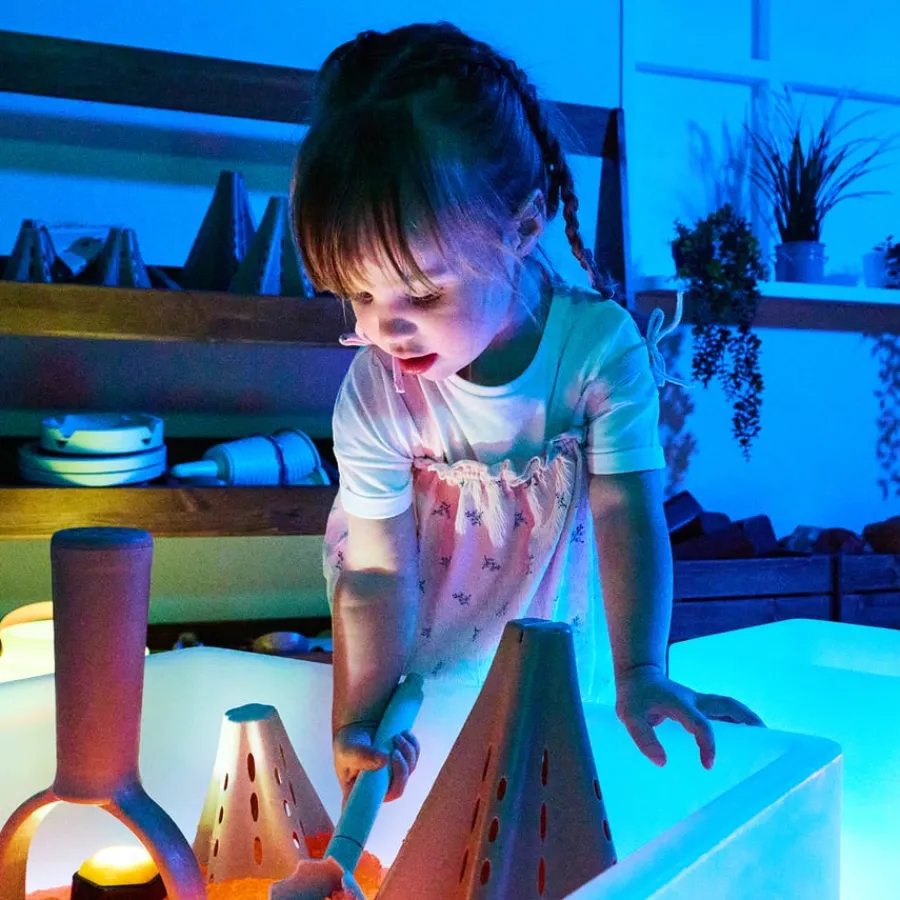 Outlet Light Up Messy Pit Collection & Glow Cubes Outdoor Sand & Water|Trays & Tables