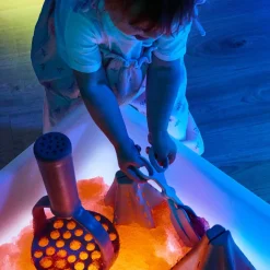 Outlet Light Up Messy Pit Collection & Glow Cubes Outdoor Sand & Water|Trays & Tables