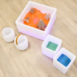 Outlet Light Up Messy Pit Collection & Glow Cubes Outdoor Sand & Water|Trays & Tables