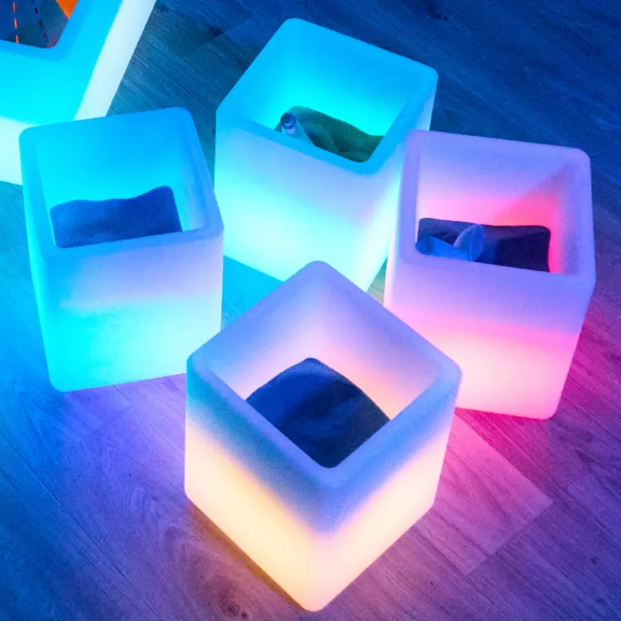Outlet Light Up Messy Pit Collection & Glow Cubes Outdoor Sand & Water|Trays & Tables