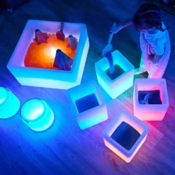 Outlet Light Up Messy Pit Collection & Glow Cubes Outdoor Sand & Water|Trays & Tables