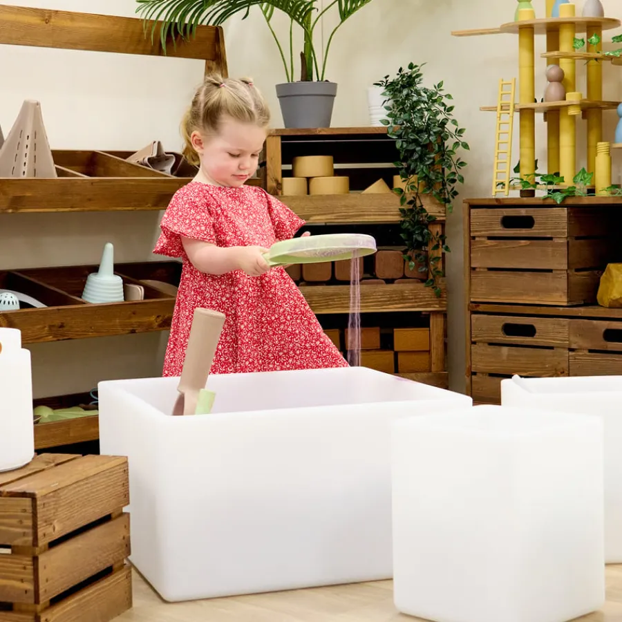 Outlet Light Up Messy Pit Collection & Glow Cubes Outdoor Sand & Water|Trays & Tables