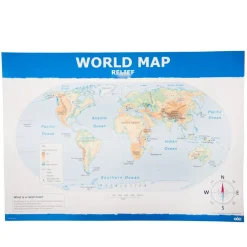 Best Map of the World Political and Physical A1 KS1 Maps & Compasses