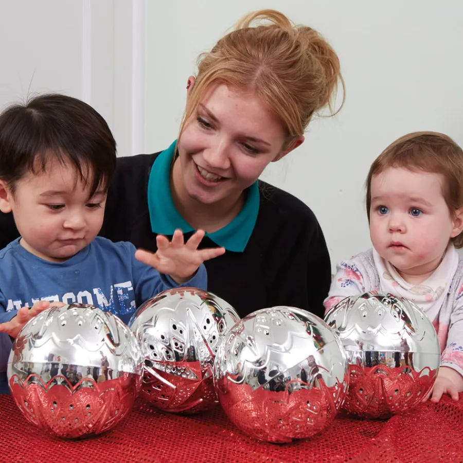 New Marvellous Metallics Silver Sensory Balls 2pk Construction|Construction Sets