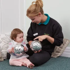 New Marvellous Metallics Silver Sensory Balls 2pk Construction|Construction Sets