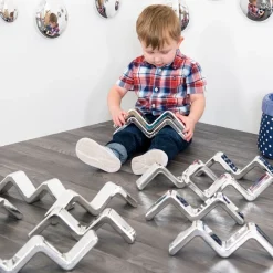 Online Metallic Silver Stacking Zig Zags 12pk Shop The Full Range|Sensory Construction