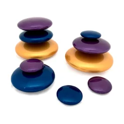 Best Metallic Stacking Pebble Collection 10pk Shop The Full Range|Sensory Construction