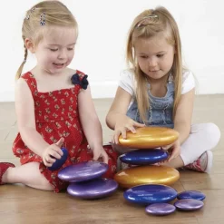 Best Metallic Stacking Pebble Collection 10pk Shop The Full Range|Sensory Construction
