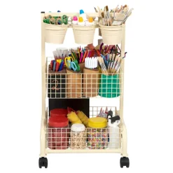 Clearance Mini Metal Craft Trolley H723 x W315 x D415mm Steam|Stem