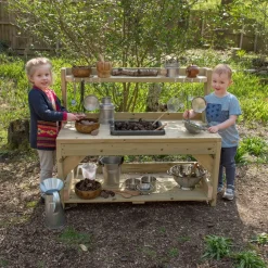 Outlet Outdoor Messy Play Wooden Mud Kitchen Outdoor Sand & Water|Mud Kitchens