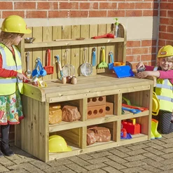 Outlet Outdoor Wooden Builder's Role Play Bench Builders Role Play|Loose Parts