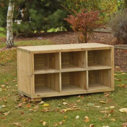 Outdoor Wooden Cube Shelf Storage H55 x L100 x D48cm Animals|Outdoor Small World