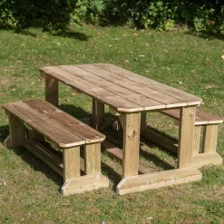 Hot Outdoor Wooden Table & Benches Role Play Furniture & Accessories|Dens & Play Equipment