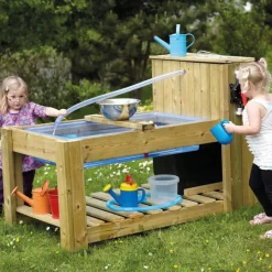 Outlet Outdoor Wooden Water Pump Station H100 x W77 x D140cm Outdoor Sand & Water|Trays & Tables