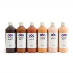 Ready Mix Paint Skin Tones 500ml 6pk Art|Festivals & Celebrations