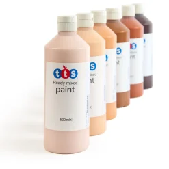 Ready Mix Paint Skin Tones 500ml 6pk Art|Festivals & Celebrations