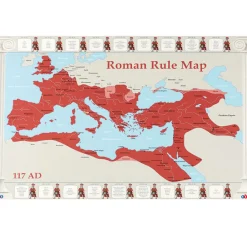 Clearance Roman Rule of Europe Map A1 Maps & Compasses|Romans
