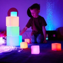 Sensory ICT Glow Construction Blocks 12pk Light Up Learning|Shop The Full Range