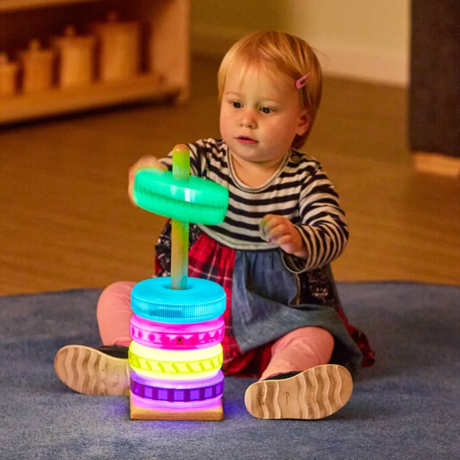 Best Sensory Stacking Glow & Texture 5pk Light Up Learning|Technology