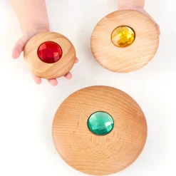 Discount Sensory Wooden Jewel Pebbles 12pk Shop The Full Range|First Construction