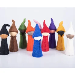 Small World Rainbow Wooden Felt Elves 10pk Shop The Full Range|Figures