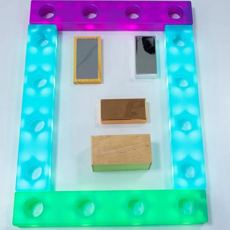 Best Stack and Build Glow Blocks 9pk Light Up Learning|Sensory Construction