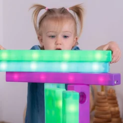 Best Stack and Build Glow Blocks 9pk Light Up Learning|Sensory Construction