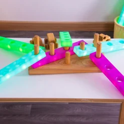 Best Stack and Build Glow Blocks 9pk Light Up Learning|Sensory Construction
