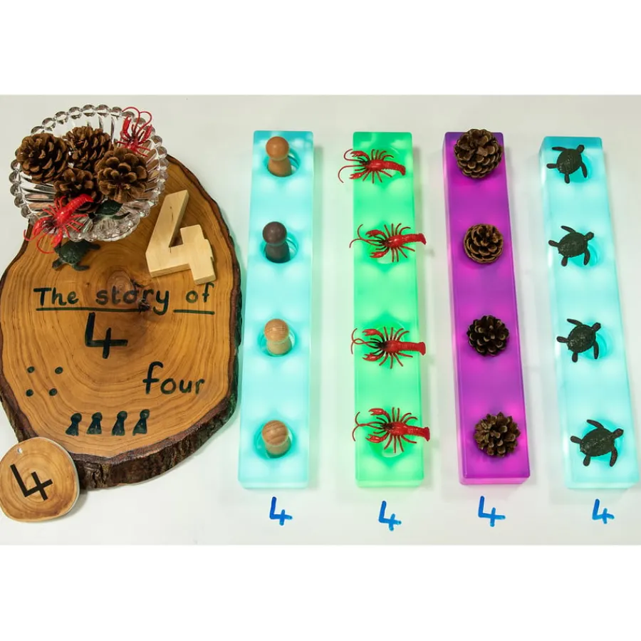 Best Stack and Build Glow Blocks 9pk Light Up Learning|Sensory Construction