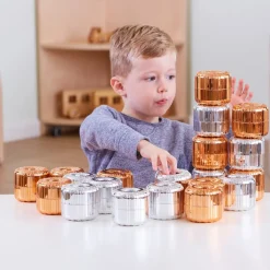 New Stack, Thread and Roll Metallic Beads 20pk Shop The Full Range|Sensory Construction