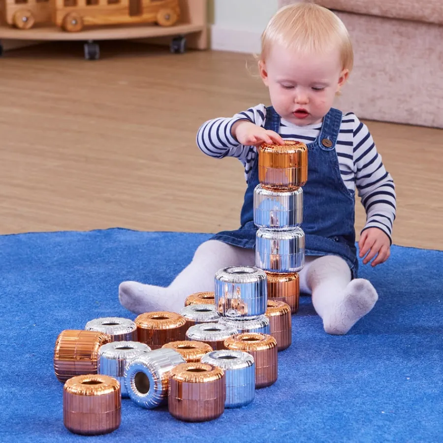 New Stack, Thread and Roll Metallic Beads 20pk Shop The Full Range|Sensory Construction