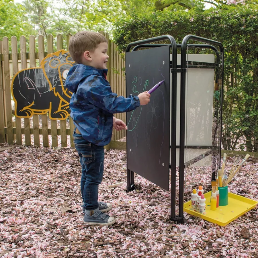 Online Three Sided Packaway Toddler Easel Assorted Surfaces Dividers, Display & Easels|Dividers, Display & Easels