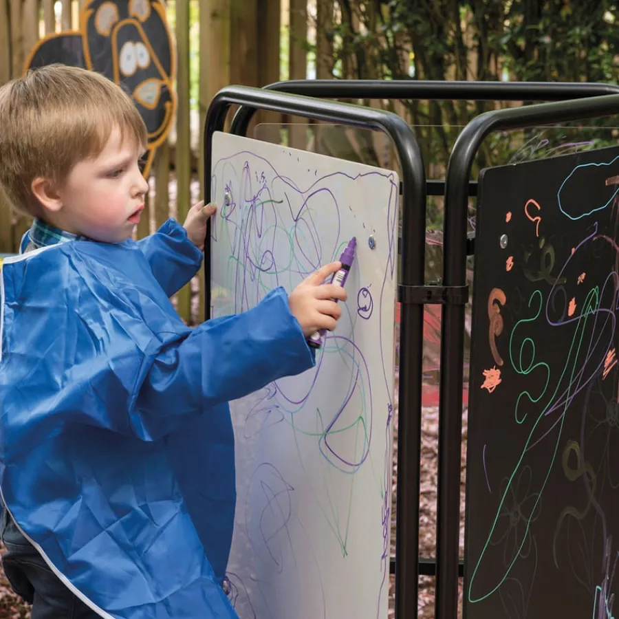 Online Three Sided Packaway Toddler Easel Assorted Surfaces Dividers, Display & Easels|Dividers, Display & Easels
