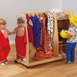 Clearance Toddler Wooden Role Play Dressing Up Trolley Dressing Up