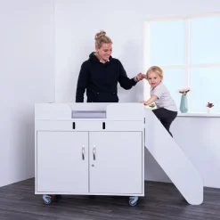 Outlet Walk Up Changing Unit Pale Grey & Antibac Mat Baby Changing Stations|Sleeping, Changing & Feeding