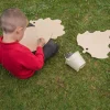 Discount Wooden Leaf Mark Making Boards with Stand Outdoor Art|Forest School
