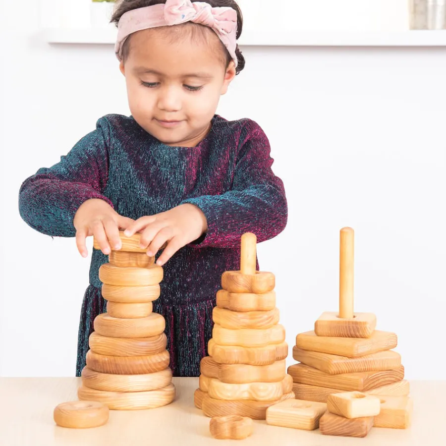 Clearance Wooden Manipulative Stacking Pyramids Stacking Toys|Shop The Full Range